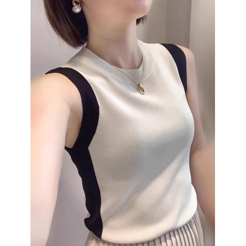 ROUJE KORA天絲針織背心女2025夏高級打底衫內搭吊帶冰絲無袖上衣