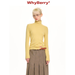 WhyBerry 22AW“冬日調色盤”高領輕薄修身基礎款內搭打底衫女
