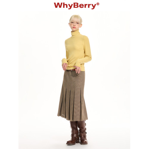 WhyBerry 22AW“冬日調色盤”高領輕薄修身基礎款內搭打底衫女