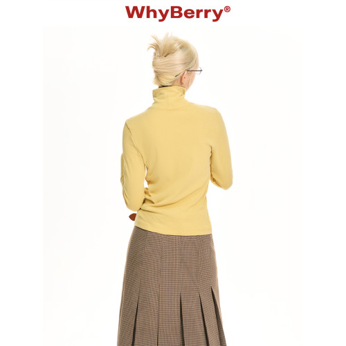 WhyBerry 22AW“冬日調色盤”高領輕薄修身基礎款內搭打底衫女