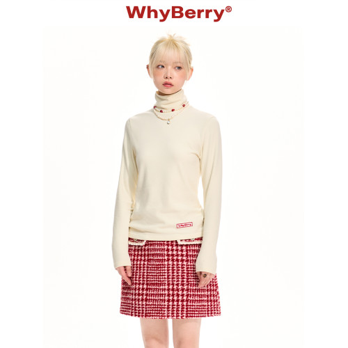 WhyBerry 22AW“冬日調色盤”高領輕薄修身基礎款內搭打底衫女