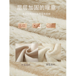 春秋羊羔絨半高領衛衣女圓領正肩加絨2025新款秋冬外套爆款打底衫