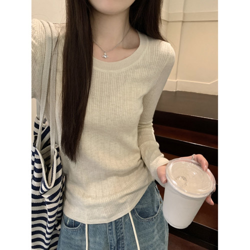 早春2025新款氣質圓領打底衫女內搭高級感開春韓系穿搭針織衫上衣
