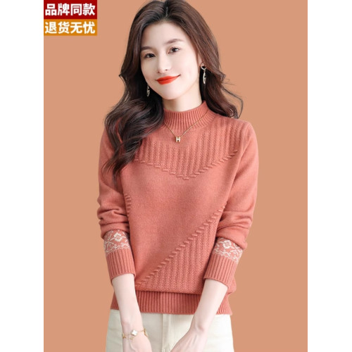 半高領毛衣女秋冬季2025新款爆款洋氣內搭加厚上衣羊毛針織打底衫
