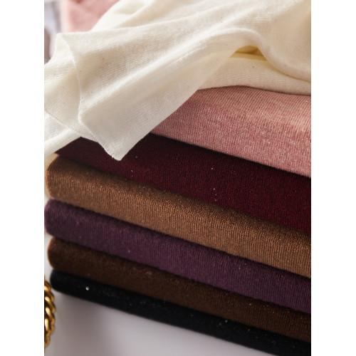 乄【璀璨冬秋】柔軟羊毛混紡 親膚亮絲細閃高領毛衣針織打底衫