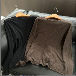 JIUJIU【輕量隨行】純棉時尚百搭針織衫兩色圓領打底衫