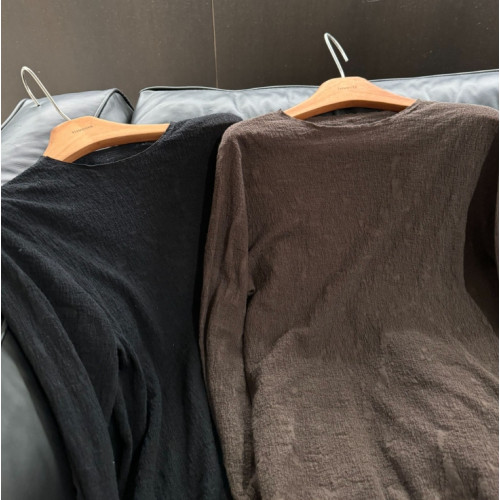 JIUJIU【輕量隨行】純棉時尚百搭針織衫兩色圓領打底衫