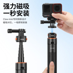 VRIG唯樂格AC04S適用大疆action5pro手持自拍桿4磁吸快拆GoPro三腳架影石insta360Acepro2支架運動相機X5配件