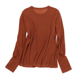 餘味 80支精紡薄彈羊絨打底衫 簡約/百搭