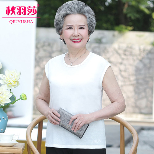 中老年夏裝女奶奶背心純棉媽媽全棉汗衫夏天老人打底衫老太太內衣