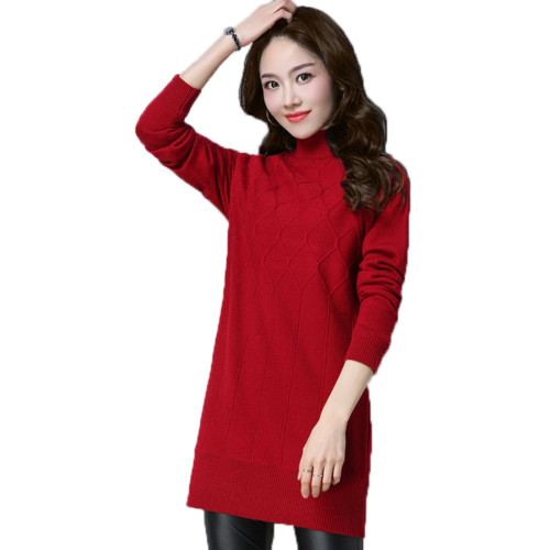 媽媽秋冬中長款洋氣加絨打底衫中年加厚內搭保暖毛衣女新款寬松冬 媽媽秋冬中長款洋氣加絨打底衫中年加厚內搭保暖毛衣女新款寬松冬