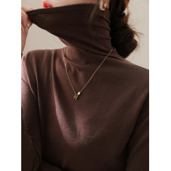 春季新款堆堆高領長袖修身羊毛針織打底衫女內搭今年流行加絨上衣