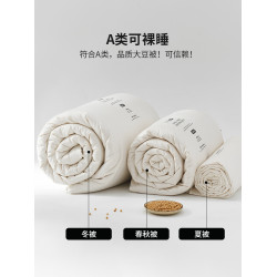 五星級酒店長絨棉大豆纖維春秋被子被芯單人四季通用加厚保暖冬被
