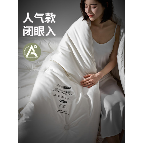 五星級酒店長絨棉大豆纖維春秋被子被芯單人四季通用加厚保暖冬被