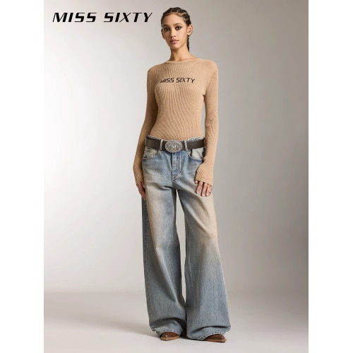 Miss Sixty針織衫女羊毛混紡修身打底衫簡約百搭外穿高智感上衣