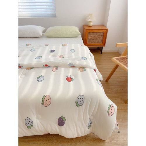 在耳邊A類牛嬭針織被芯卡通兒童被子秋冬加厚冬季保暖冬被春秋被