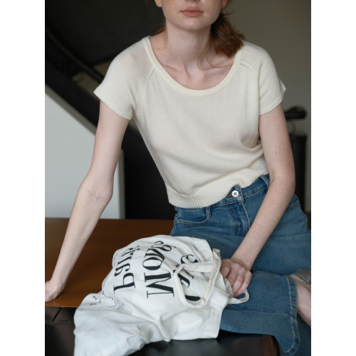 24ss“光合作用”春夏薄打底衫6%羊毛柔軟輕盈短袖針織小衫女