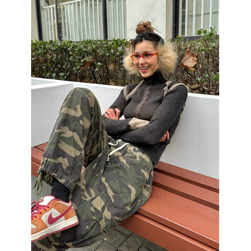 春秋季高領針織衫毛衣女設計感小衆修身內搭美式復古打底衫上衣