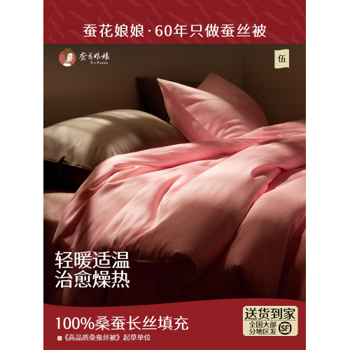 蠶絲被100%桑蠶絲被冬被加厚保暖春秋手工絲棉被子被芯雙宮繭