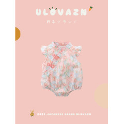 日本Ulovazn童裝~寶寶連體衣夏季哈衣爬服女寶新生兒公主風嬰兒裝