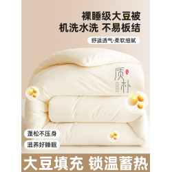 亞朵家用大豆纖維被子冬被加厚保暖學生宿舍棉被春秋被芯秋冬四季