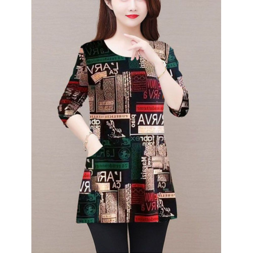 媽媽裝長袖打底衫上衣女2025年新款春秋裝時尚洋氣中老年媽媽打底 媽媽裝長袖打底衫上衣女2025年新款春秋裝時尚洋氣中老年媽媽打底