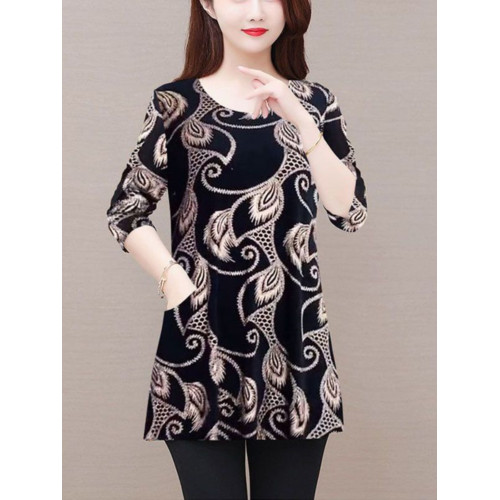 媽媽裝長袖打底衫上衣女2025年新款春秋裝時尚洋氣中老年媽媽打底 媽媽裝長袖打底衫上衣女2025年新款春秋裝時尚洋氣中老年媽媽打底