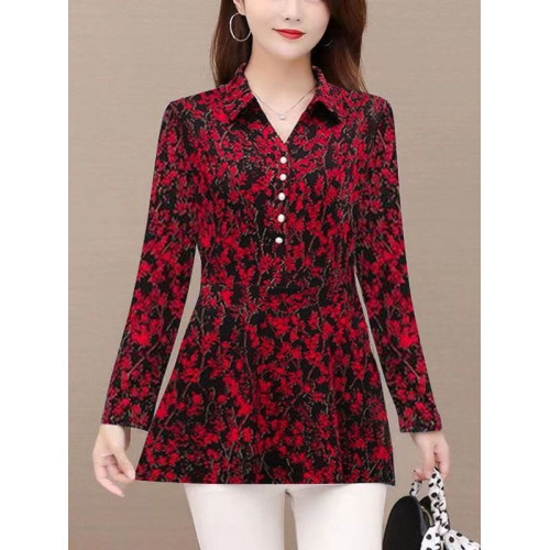 媽媽裝2025年春秋新款時尚顯瘦寬松打底衫減齡中長款遮肚子上衣女