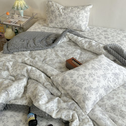 ins風全棉豆豆被春秋季單人雙人1.5m2m柔軟舒適被芯四季被可機洗