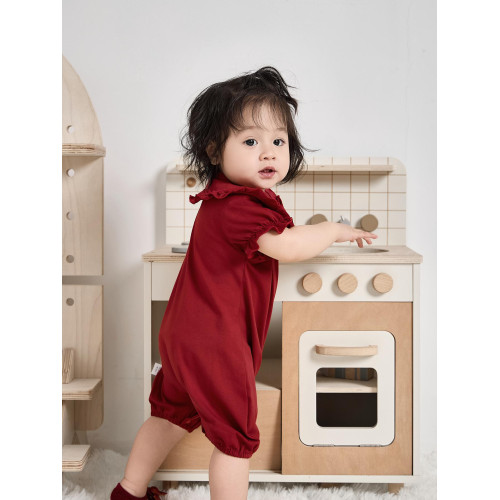新生滿月嬰兒裝百日周嵗禮服女寶百嵗宴公主百天寶寶喜慶連體衣