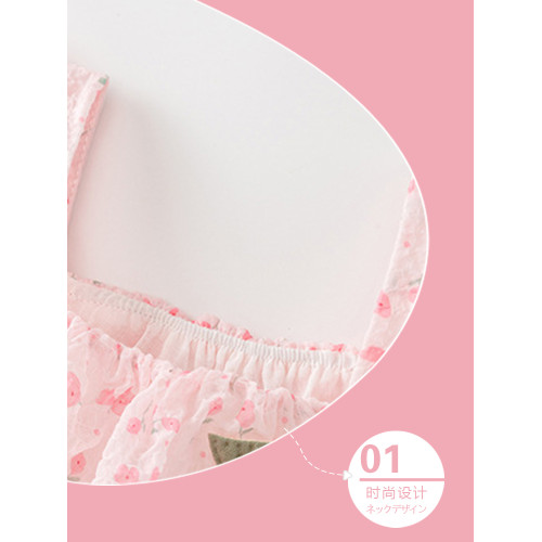 日本Ulovazn~嬰兒吊帶新生兒哈衣爬服寶寶短袖女寶公主風嬰兒裝