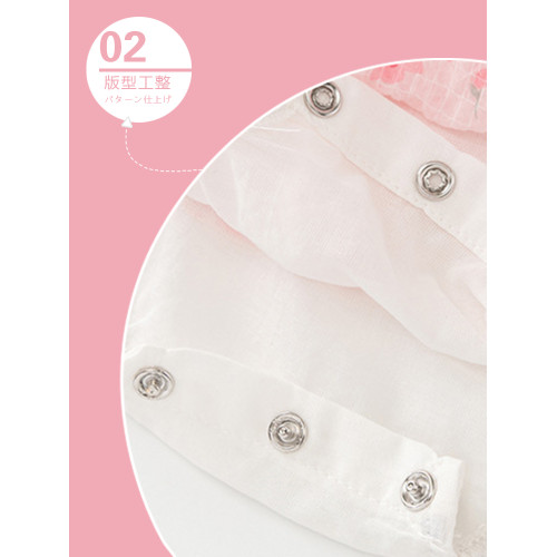 日本Ulovazn~嬰兒吊帶新生兒哈衣爬服寶寶短袖女寶公主風嬰兒裝