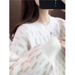 雪尼爾毛衣女秋冬季高中初中學生12大童15嵗13加絨加厚針織打底衫