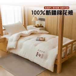 高級新疆棉花被子冬被學生宿舍單人被芯四季通用全棉子母被春秋被
