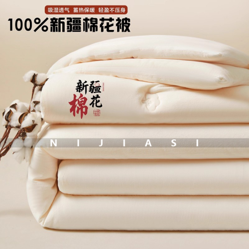 高級新疆棉花被子冬被學生宿舍單人被芯四季通用全棉子母被春秋被
