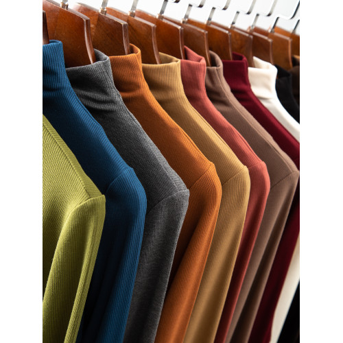 升級黑科技含真絲自髮熱彈力修身打底衫女內搭長袖加絨針織衫秋冬