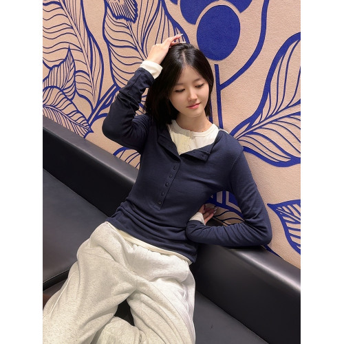 官方授權 KAJO 設計師品牌秋冬新品牛奶蛋白養膚亨利打底衫 112