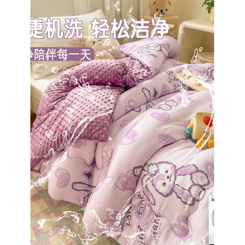 日本JK輕奢高級感豆豆被2025新款夏季被子被宿舍棉被加厚保暖被芯 日本JK輕奢高級感豆豆被2025新款夏季被子被宿舍棉被加厚保暖被芯