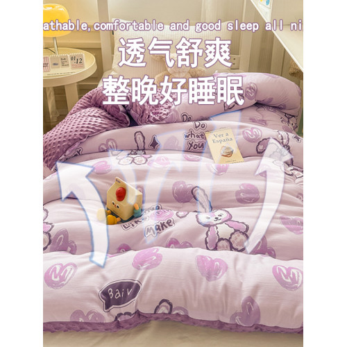 日本JK輕奢高級感豆豆被2025新款夏季被子被宿舍棉被加厚保暖被芯 日本JK輕奢高級感豆豆被2025新款夏季被子被宿舍棉被加厚保暖被芯