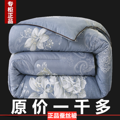 蠶絲被100桑蠶絲春秋被雙人被子全棉被芯8斤冬被10斤加厚保暖學生