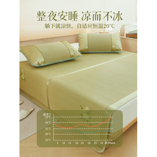 天然藺草蓆涼蓆夏季草編可折曡宿舍學生2025款燈芯草蓆子老式夏天