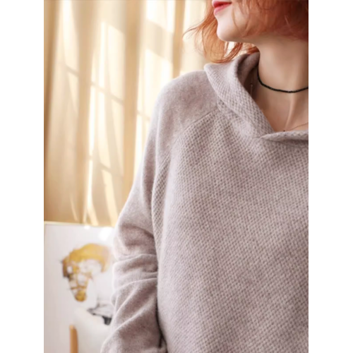 法國高級女裝連帽毛衣寬松帶帽針織衫衛衣減齡安迪絨打底衫配大衣