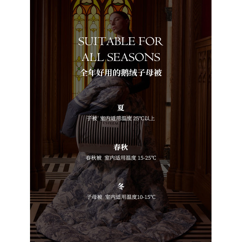 ESTEEM/宜庭拾穗者匈牙利95白鵞絨被子母被二合一被【專櫃同款】