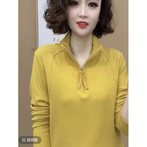 時尚女裝立領一體絨保暖打底衫秋冬2024新款洋氣遮肚加絨氣質小衫