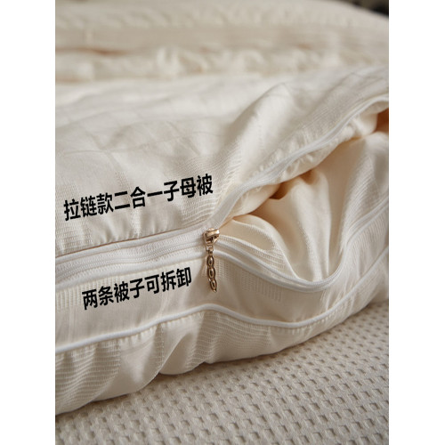 李官奇官方授權30%大豆纖維被拉鍊款子母被芯華夫格冬被春秋被子
