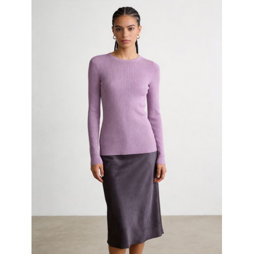 爆美！客供！精細高級羊絨衫基礎款針織打底衫女圓領修身純色顯瘦