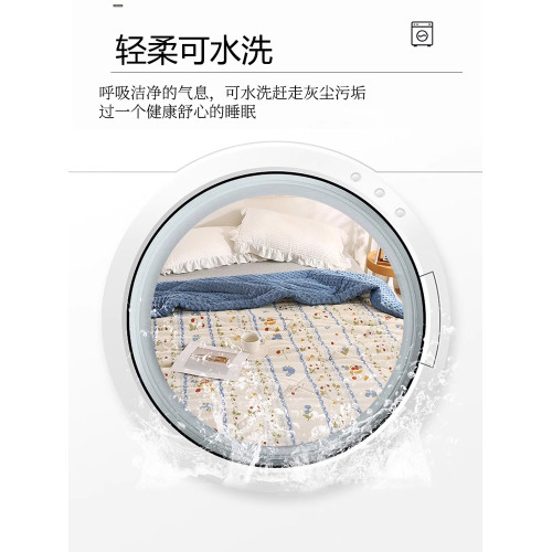 雅芳婷豆豆絨被子單雙人可機洗大豆春秋被芯太空絲綿被褥四季蓋被