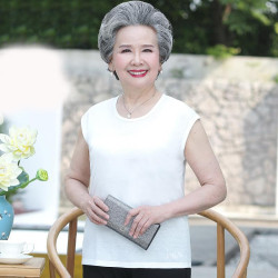 中老年夏裝女奶奶背心純棉媽媽全棉汗衫夏季老人打底衫老太太內衣