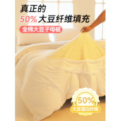 A類拉鍊款二合一子母被大豆纖維全棉被子被芯冬被加厚保暖四季被