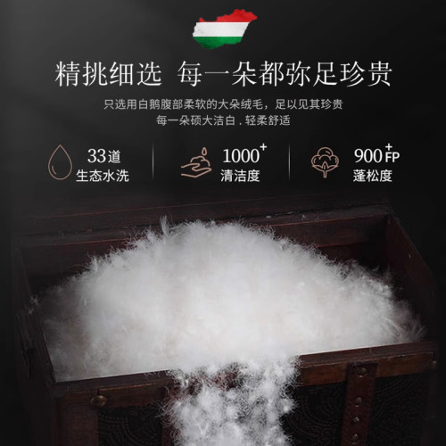 匈牙利進口95%白鵞絨被芯被子五星酒店高級羽絨被春秋被加厚冬被